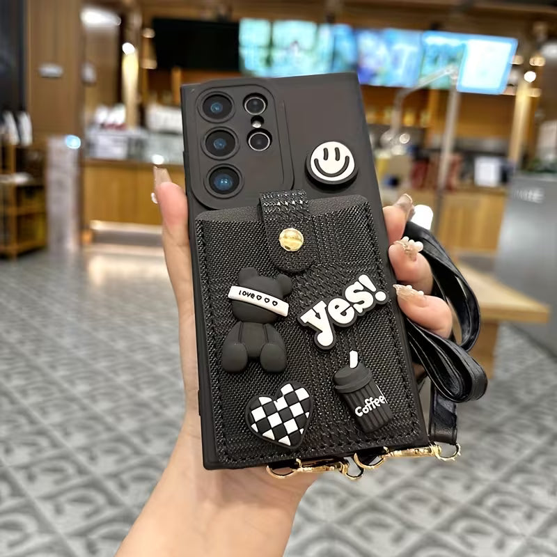 Crossbody Strap Lanyard Card Holder Case