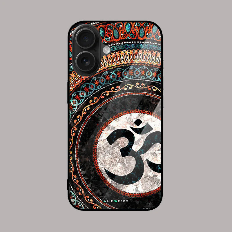 Mandala Om Glass Case