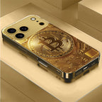 Golden Bitcoin Emblem Case