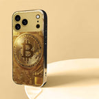 Golden Bitcoin Emblem Case