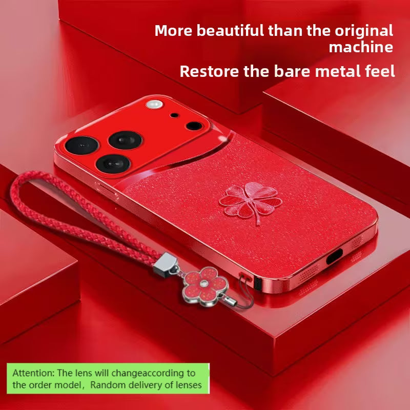 Premium Clover Pattern Glass Case