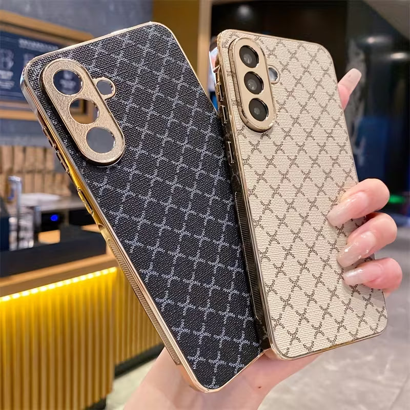 Premium Checkered Pattern Case