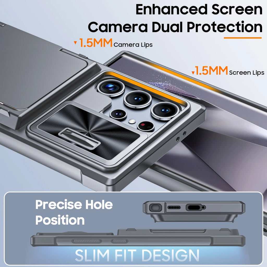 Galaxy S Series - Shockproof Silicone Case With Card Holder