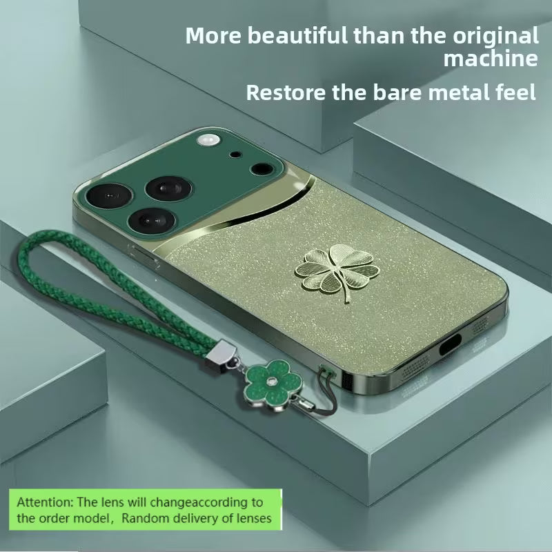 Premium Clover Pattern Glass Case