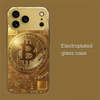 Golden Bitcoin Emblem Case