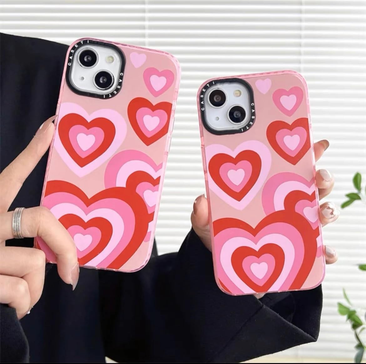 Pink Love Hearts Pattern Case