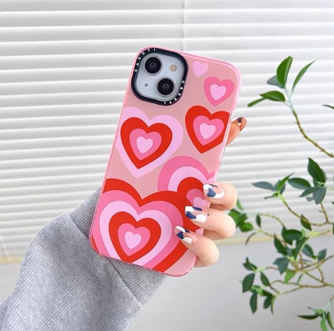 Pink Love Hearts Pattern Case