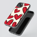 Heart Sketch Pattern Case