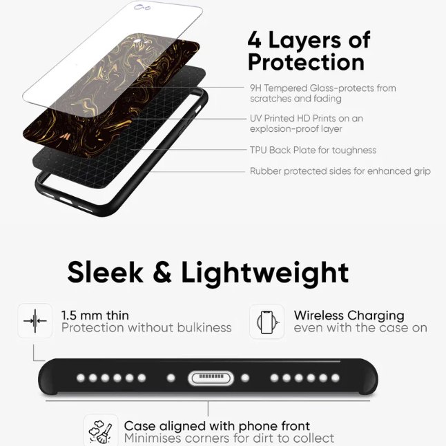 Heart Sketch Pattern Case