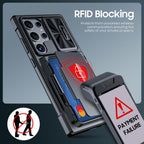 Galaxy S Series - Shockproof Silicone Case With Card Holder