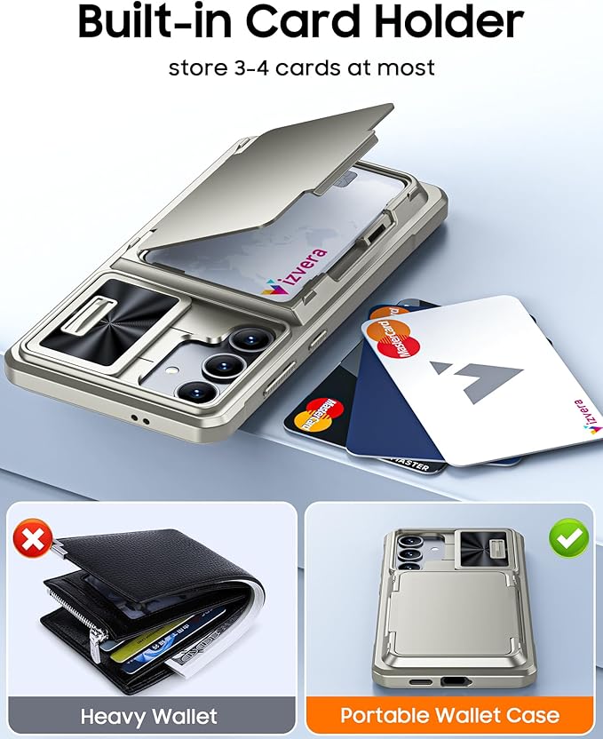 Galaxy S Series - Shockproof Silicone Case With Card Holder