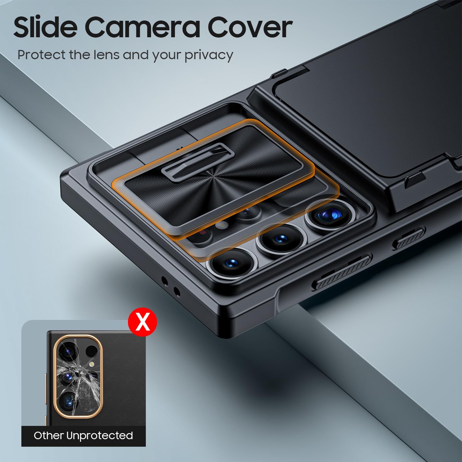 Galaxy S Series - Shockproof Silicone Case With Card Holder