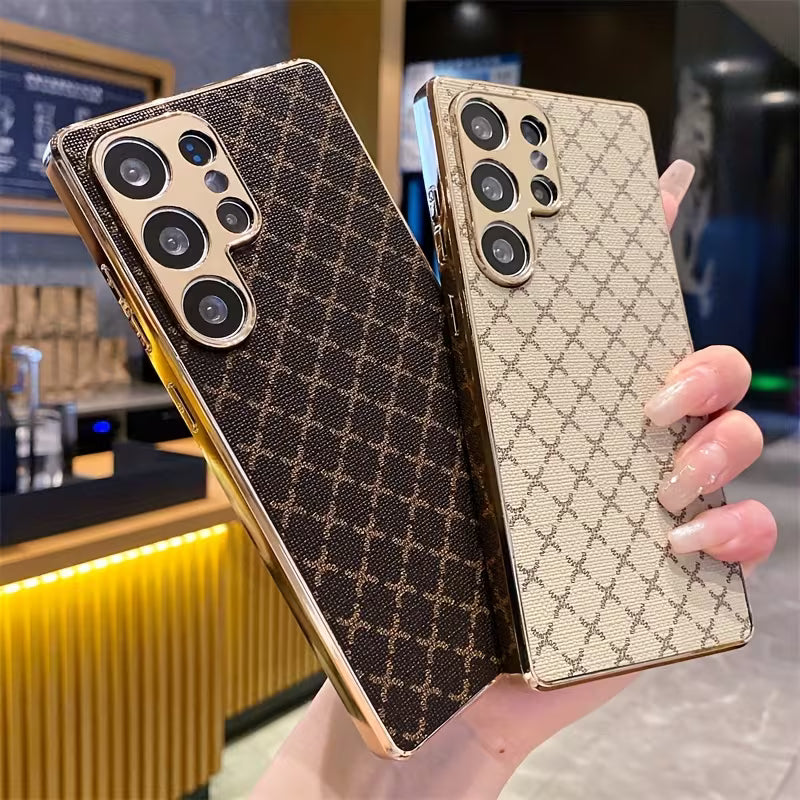Premium Checkered Pattern Case