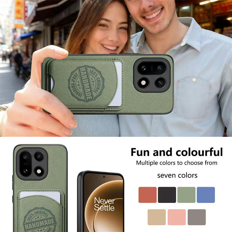 OnePlus Series - Diagonal Texture Magnetic Snap-On Case