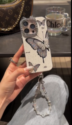 iPhone - Luxury Butterfly Case With Lanyard