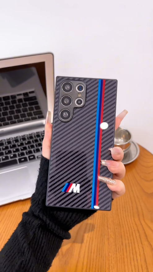 Galaxy S Series - Carbon Fiber Racing Stripe Case