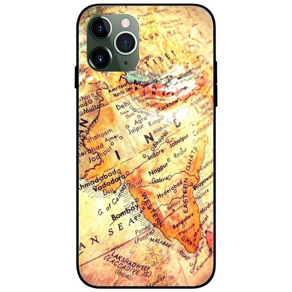 Map of India Glass Case