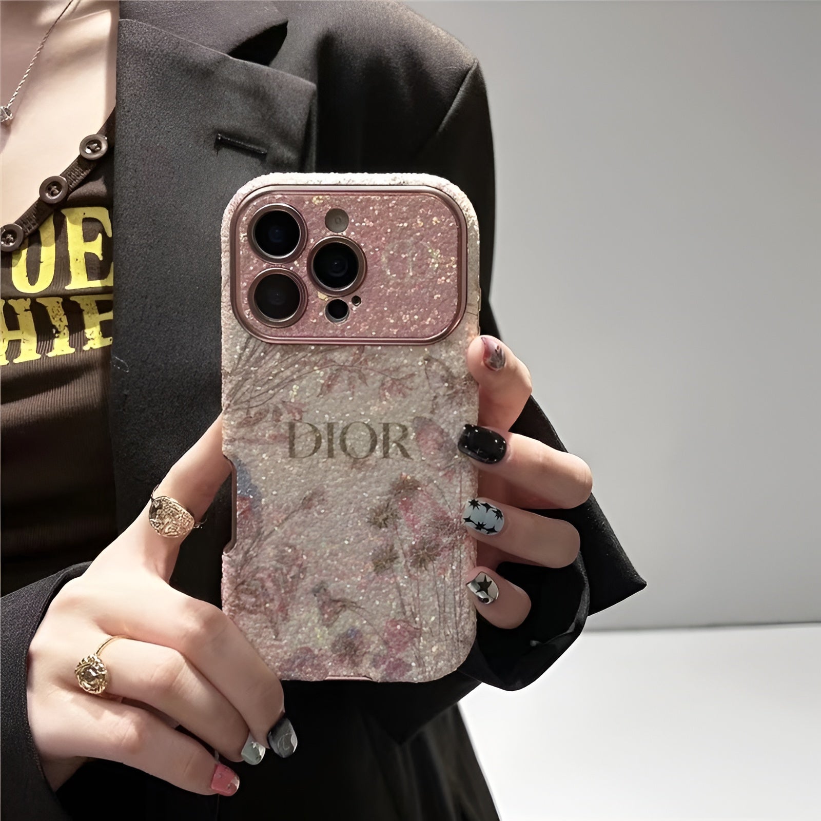 iPhone - Luxury Dior Case with Pearl Lanyard