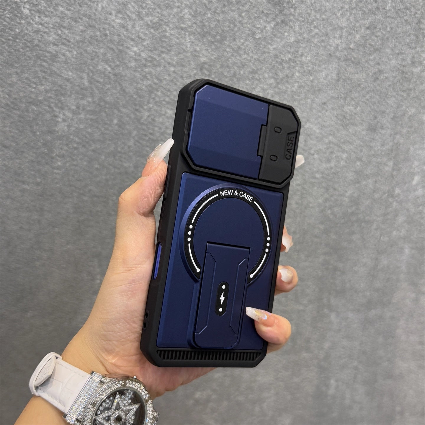 iPhone - Magnetic Bracket Anti-Fall Protective Case