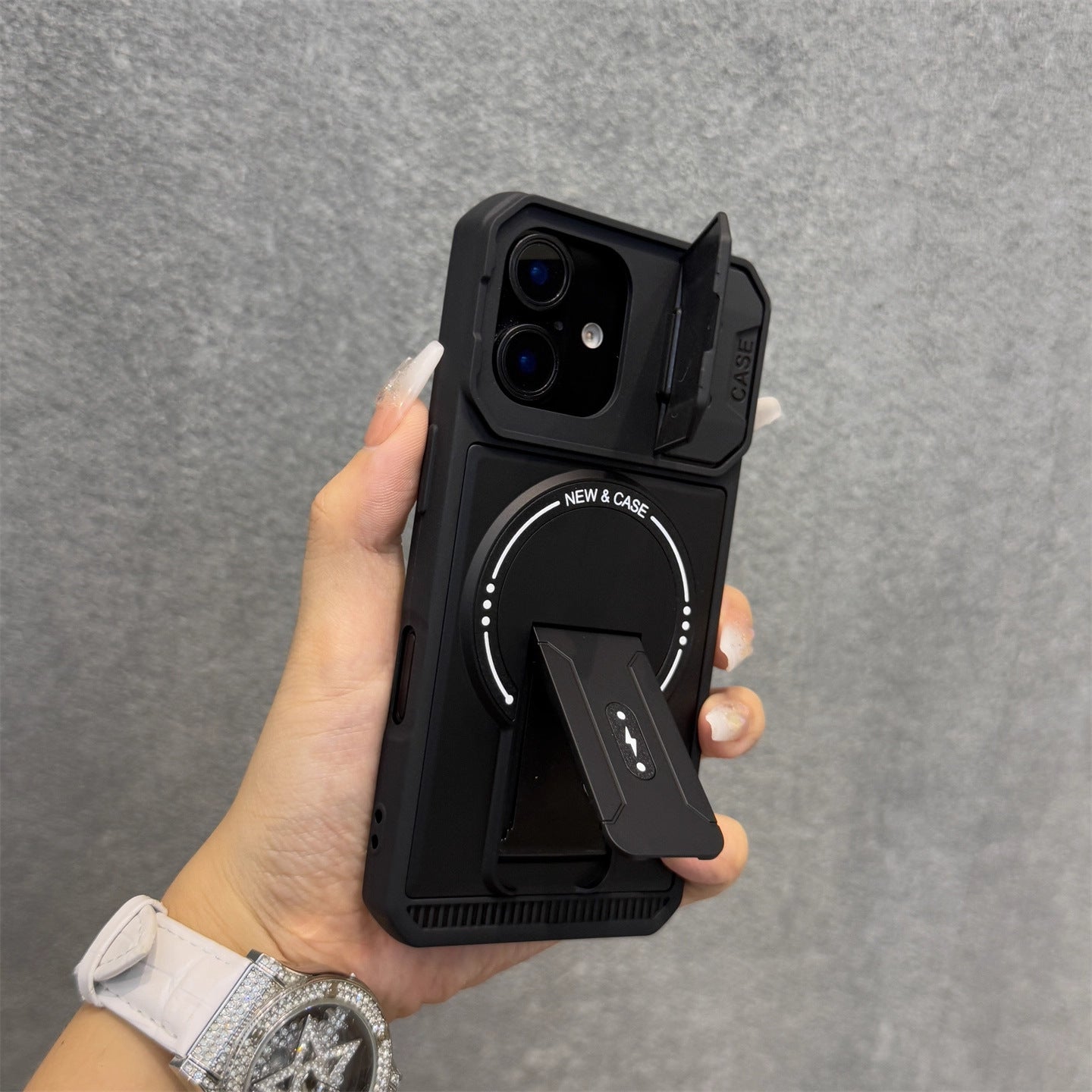 iPhone - Magnetic Bracket Anti-Fall Protective Case