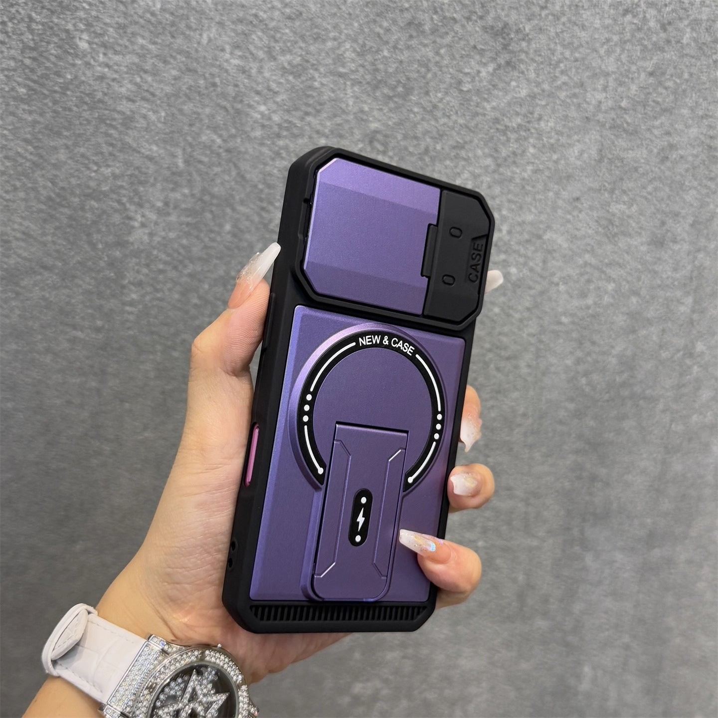 iPhone - Magnetic Bracket Anti-Fall Protective Case