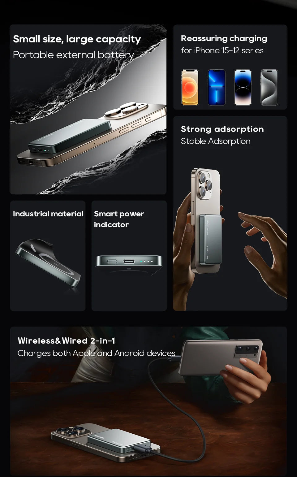 MagOn Wireless Fast Charging Power Bank 5000mAh 20W