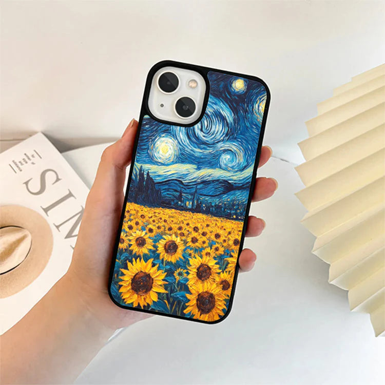 Sun Flower Night Stery Glass Case