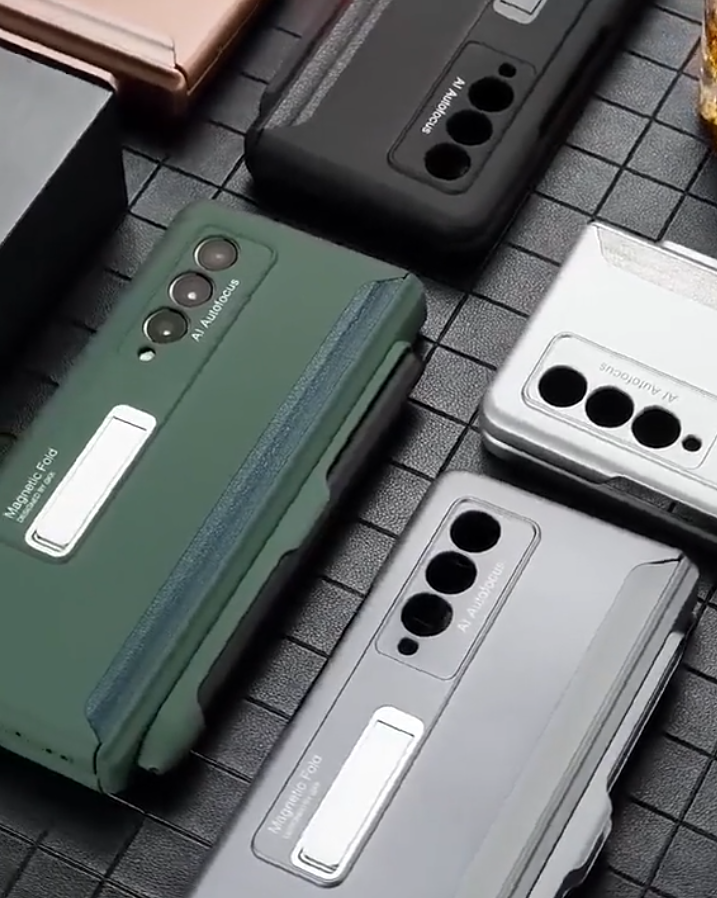 Magnetic Fold Case – AI Autofocus Protection with Kickstand