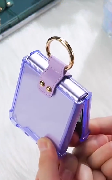 Protective Clear Case with Ring Holder for Samsung Galaxy Z Flip Series