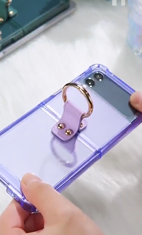 Protective Clear Case with Ring Holder for Samsung Galaxy Z Flip Series
