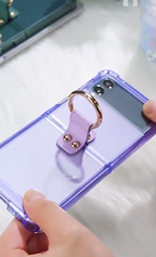 Protective Clear Case with Ring Holder for Samsung Galaxy Z Flip Series
