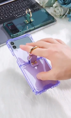 Protective Clear Case with Ring Holder for Samsung Galaxy Z Flip Series
