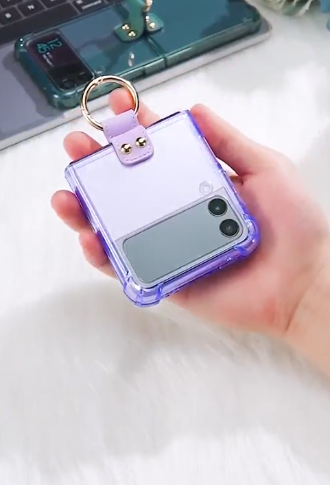 Protective Clear Case with Ring Holder for Samsung Galaxy Z Flip Series