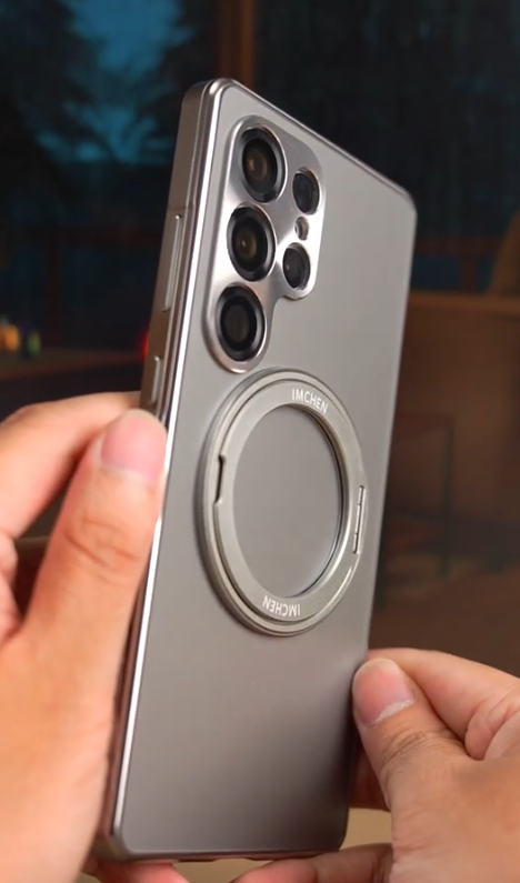 3-in-1 Power House Hidden Stand Smooth Case with Wireless Charging