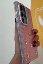 Lotus Pink Rhinestone Case