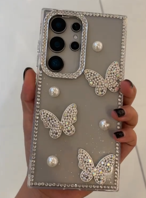 Luxury Crystal Butterfly Case