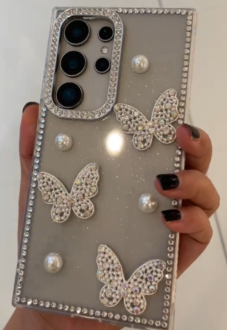 Luxury Crystal Butterfly Case