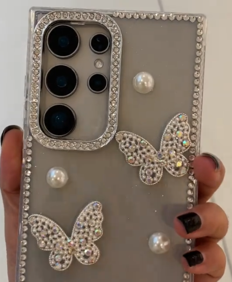 Luxury Crystal Butterfly Case