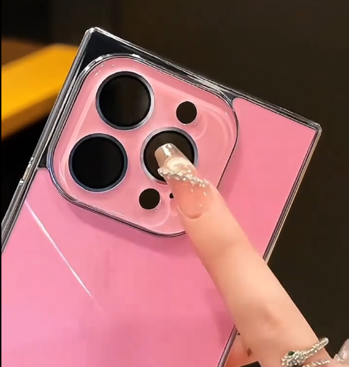 Pink Aurora Electroplated Protective Case