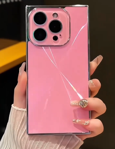 Pink Aurora Electroplated Protective Case