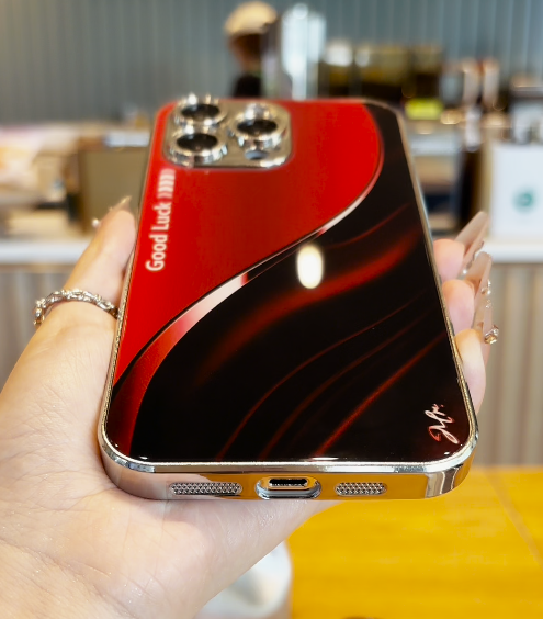 iPhone - Aesthetic Red and Black Phone Case