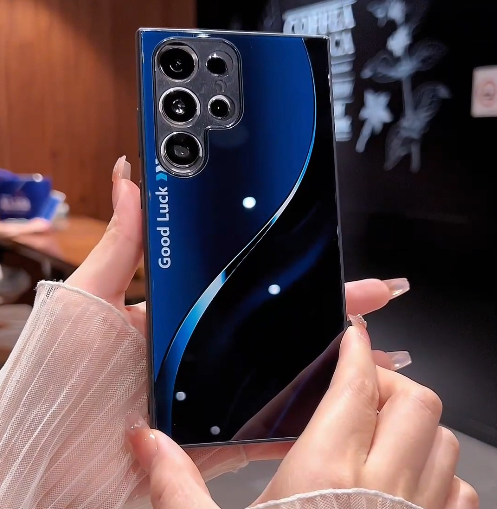 Aesthetic Blue and Black Phone Case