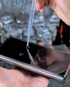 Carbon Texture and Electroplated Foldable Phone Case