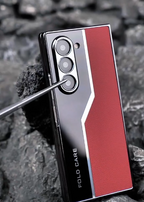 Carbon Texture and Electroplated Foldable Phone Case