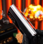 Carbon Texture and Electroplated Foldable Phone Case