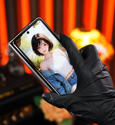 Carbon Texture and Electroplated Foldable Phone Case