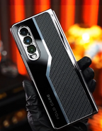 Carbon Texture and Electroplated Foldable Phone Case