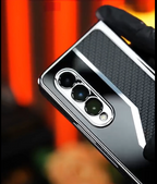 Carbon Texture and Electroplated Foldable Phone Case