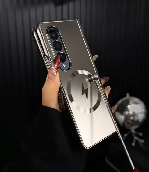 Electroplated Frosted Magnetic Case Z Fold 4
