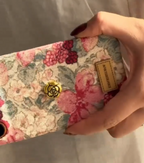 iPhone - Retro Floral Flower Corduroy Fabric